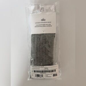 Alo Yoga Unisex Scrunch Socks | Heather Grey | Size M | NWT